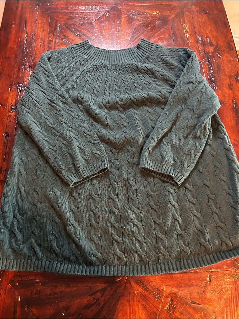 Talbots Classic Cable-Knit Women's Sweater - Dark Green